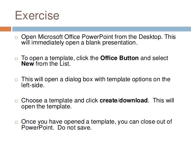 microsoft office powerpoint 2007 lesson 1 microsoft office exercise
