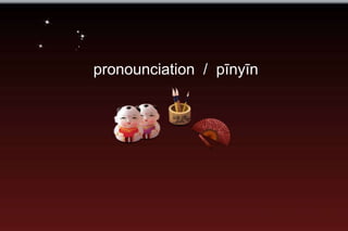 pronounciation / pīnyīn
 