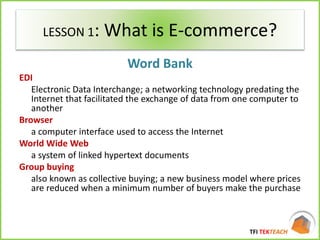 Lesson 1 - E-Commerce | PPTX
