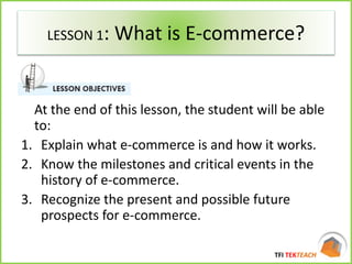 Lesson 1 - E-Commerce | PPTX