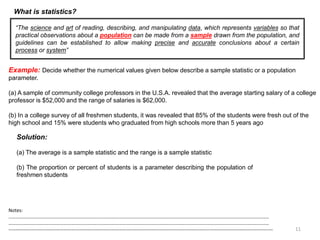 An Overview of Basic Statistics | PPTX