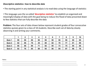 Lesson Comment Statistics An Overview of Basic Statistics | PPTX