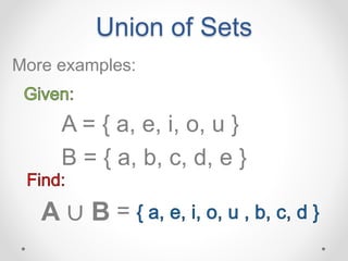 Set Us Part Lesson 1.1 basic ideas of sets part 3 | PPTX
