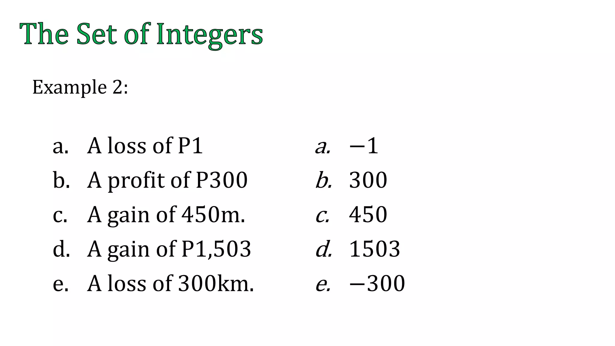 Lesson 1.4 the set of integers | PPTX