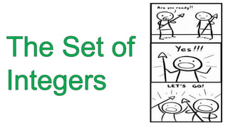 Intergers Math Cartoon Examples Lesson 1.4 the set of integers | PPTX
