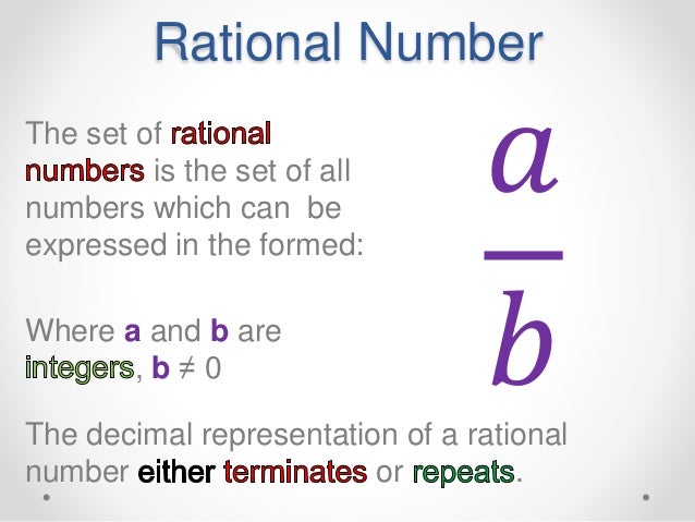 Lesson 1.9 the set of rational numbers