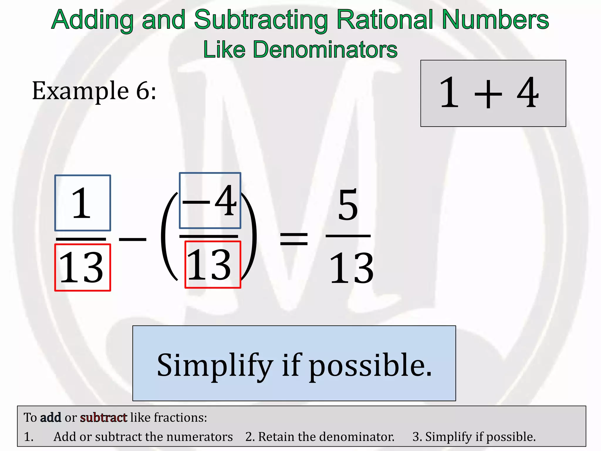 Lesson 1.9 a adding and subtracting rational numbers | PPTX