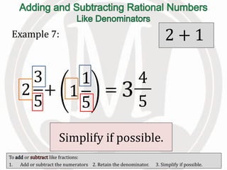 Lesson 1.9 a adding and subtracting rational numbers | PPTX