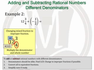 Lesson 1.9 a adding and subtracting rational numbers | PPTX