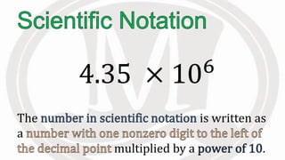 Lesson 1.11 scientific notation | PPTX