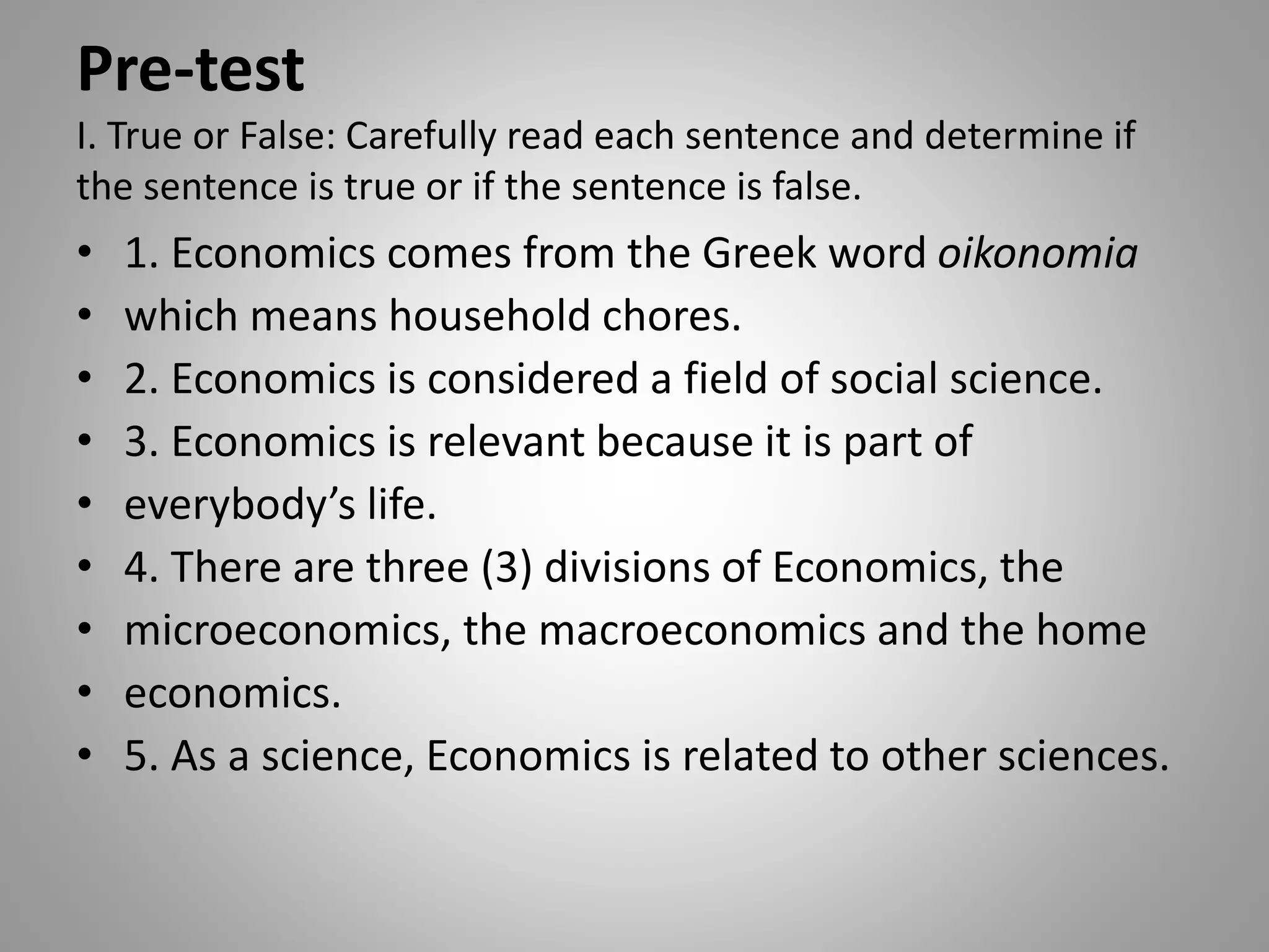 Lesson 1 what is economics | PPTX