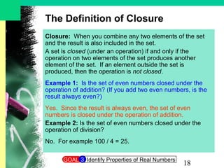 Lesson 1 1 properties of real numbers | PPT