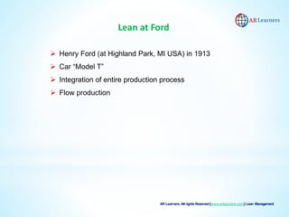 Lean F1 Example Lean Management Lesson 1 | PPTX