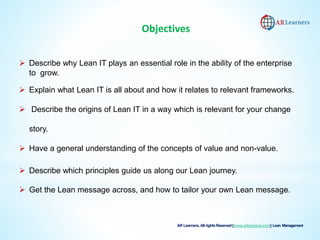 Lean Message Lean Management Lesson 1 | PPTX