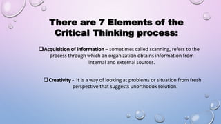 Lesson 1 Critical Thinking | PPTX