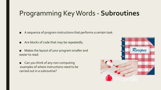 S1 Programming Lesson 1 | PPT