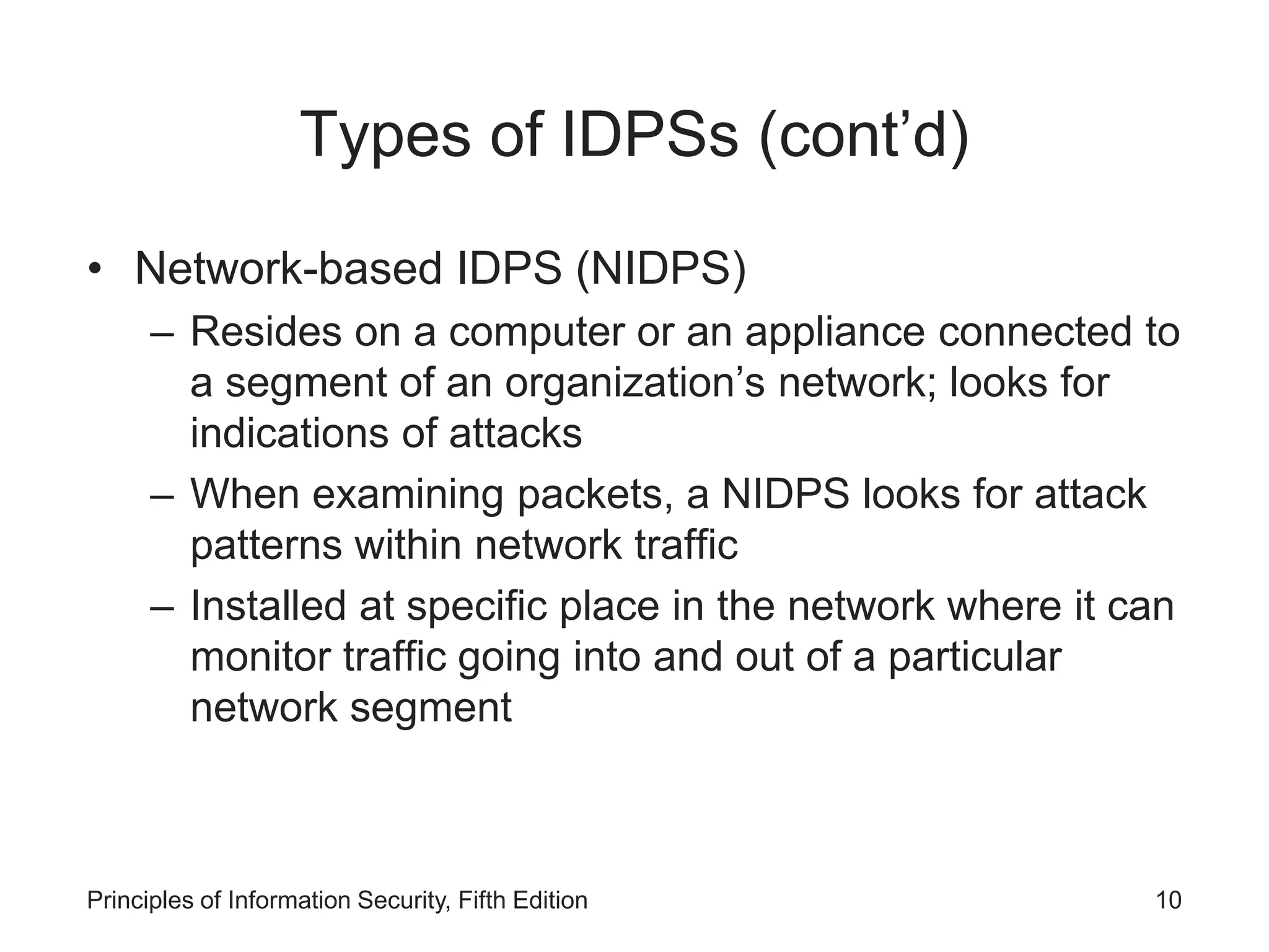 Lesson 1- Intrusion Detection