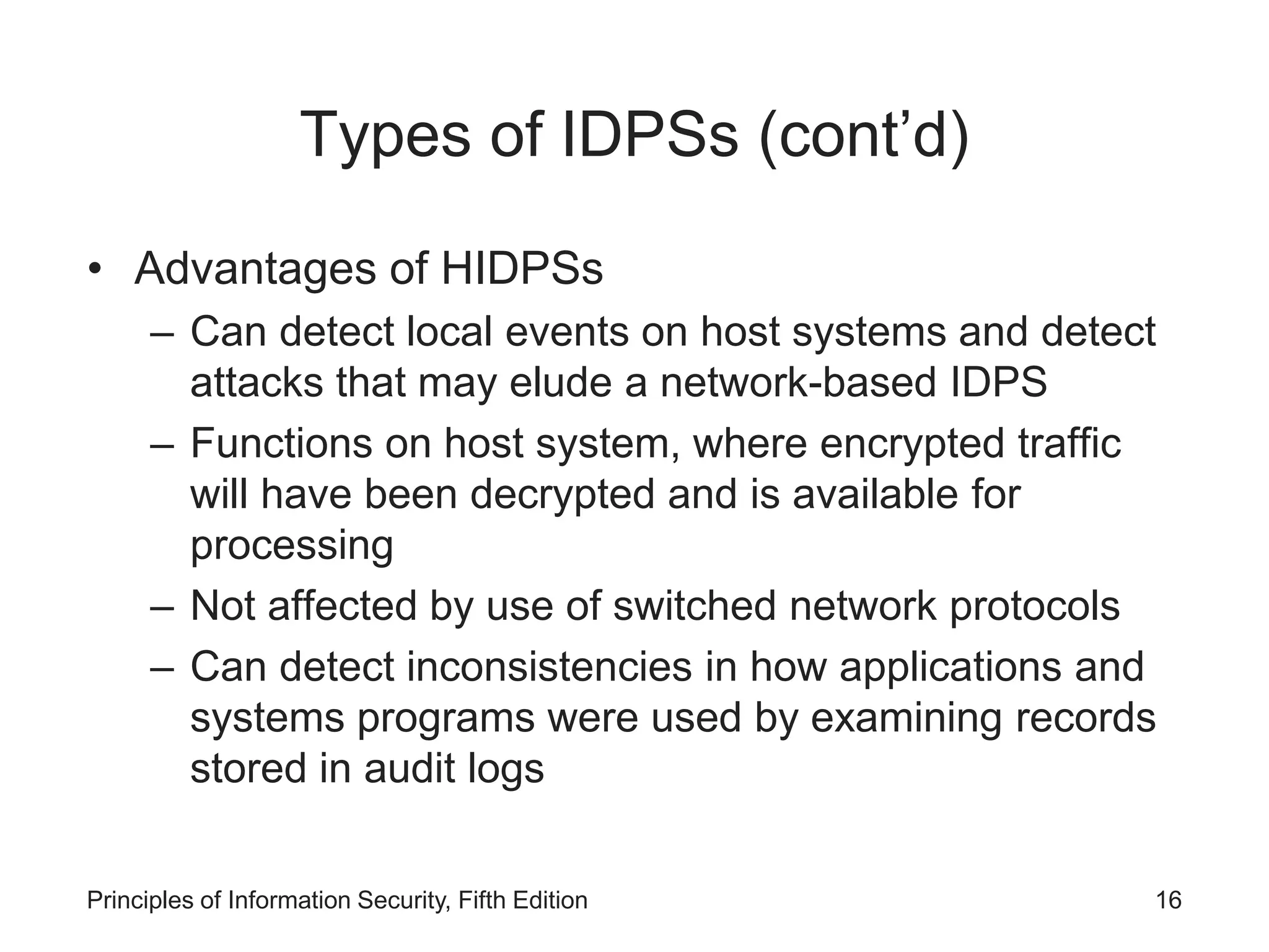 Lesson 1- Intrusion Detection