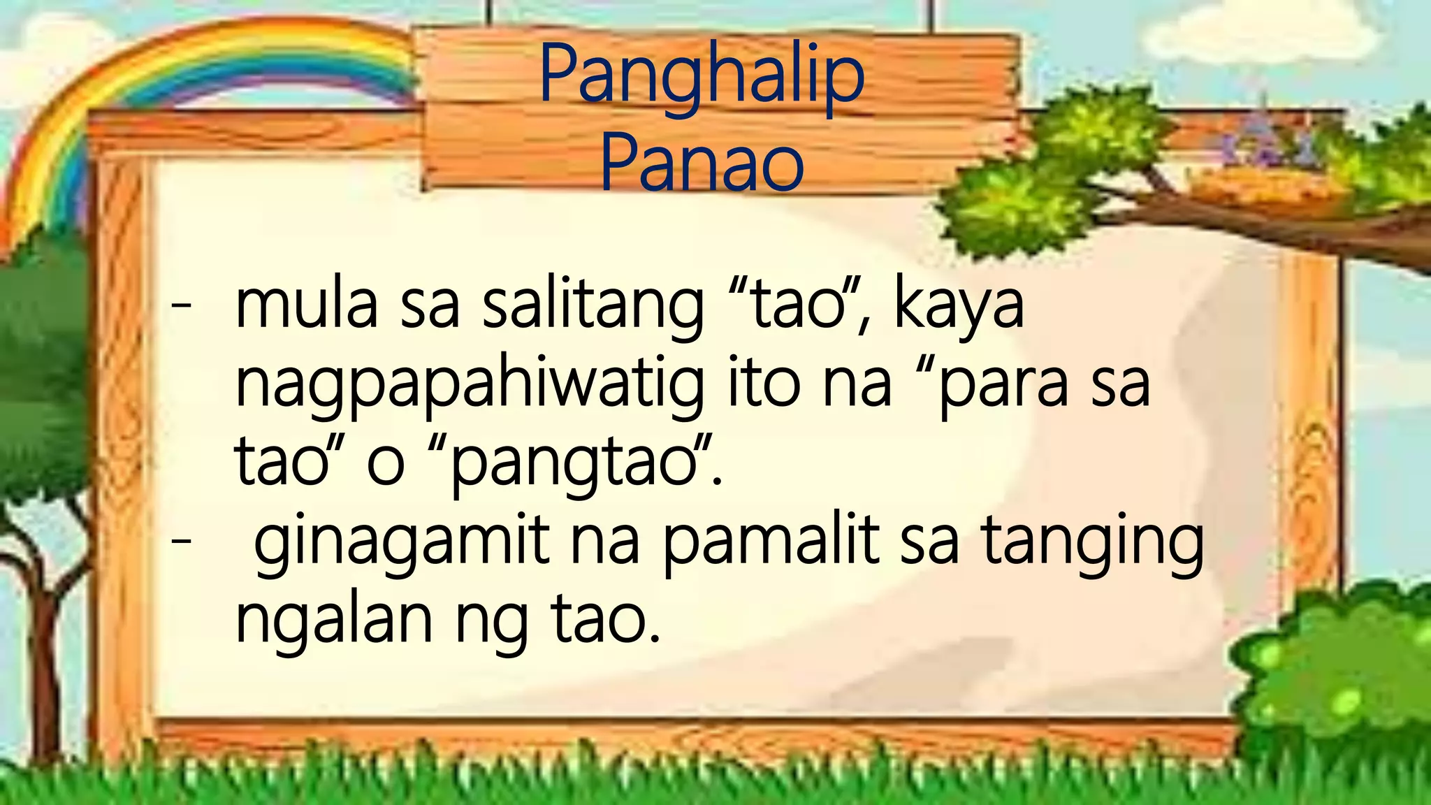 Panghalip Panao | PPTX