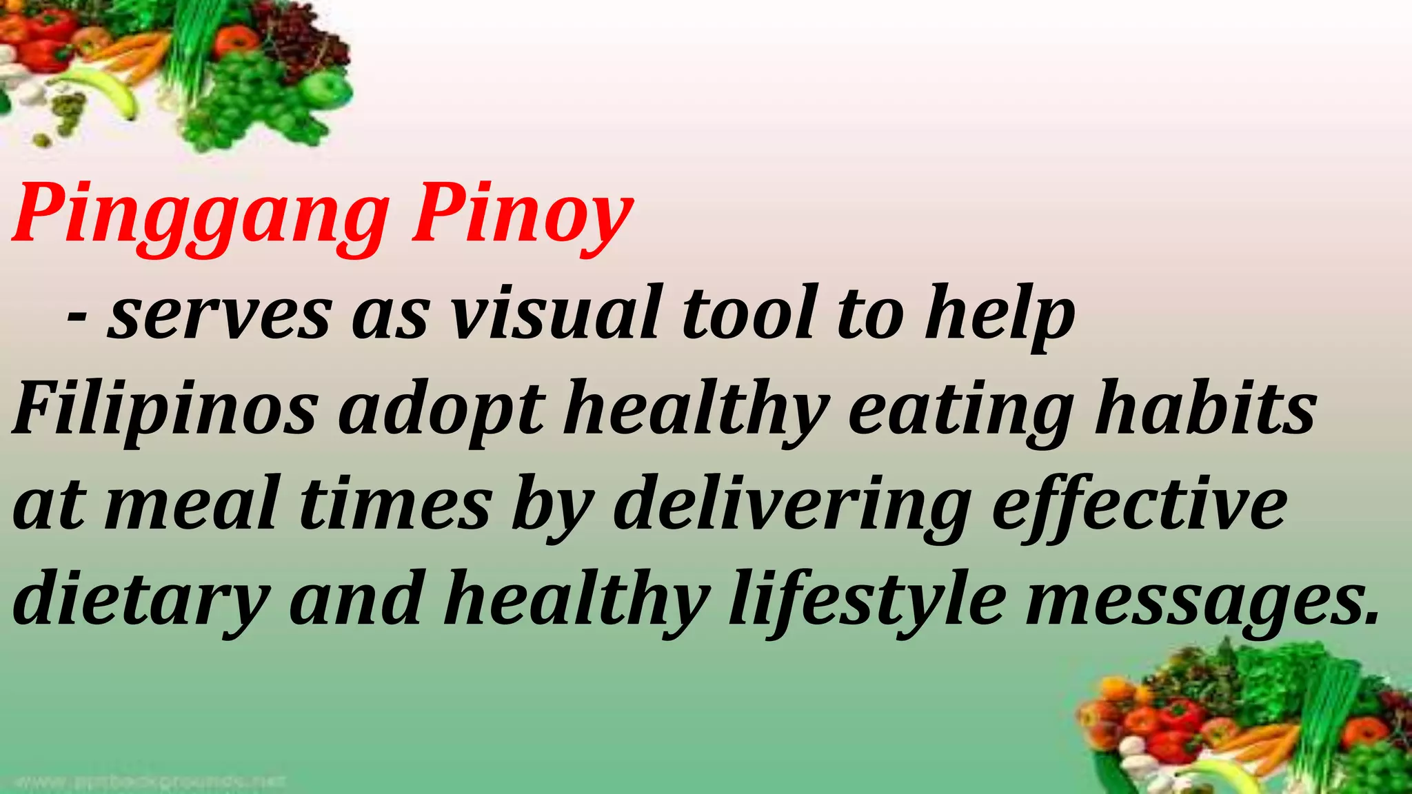 Food Pyramid and Pinggang Pinoy | PPTX