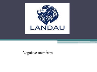Negative numbers
 
