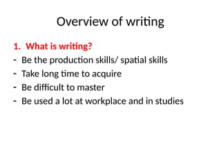LESSON 1- academic writing and writing process | PPTX