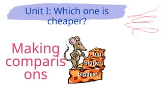Unit I: Which one is
cheaper?
Making
comparis
ons
 