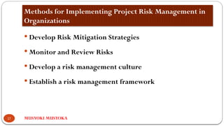 Develop Risk Implementation For R A Leader 1. Introduction to Project Risk management | PPTX