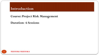 1. Introduction to Project Risk management | PPTX