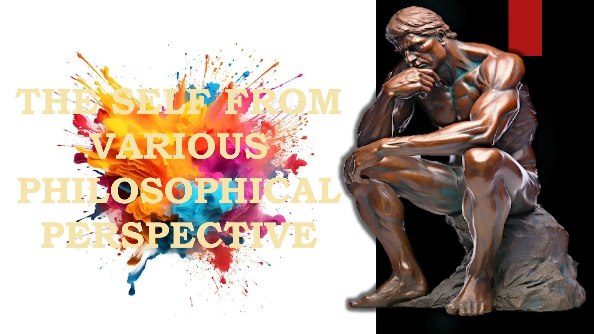 THE SELF FROM
VARIOUS
PHILOSOPHICAL
PERSPECTIVE
 
