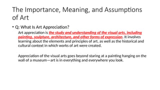 Lesson 1 Importance, Meaning and Assumptions | PPTX