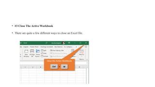 Excel Basics Excel Basics Excel Basics - | PPTX
