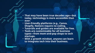 Lesson 1: Technopreneurial Mindset, SWOT ANALYSIS | PPTX