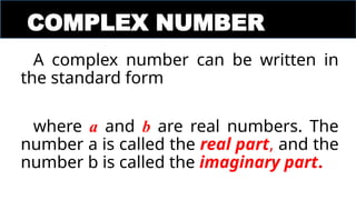 Lesson About Complex Numbers in highschool Grade 10 | PPTX