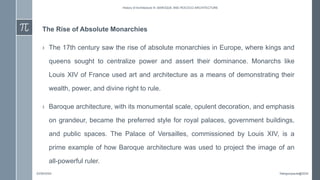 Centralising Ruler Comprehensive Study of Baroque and Rococo Architecture: Origins ...