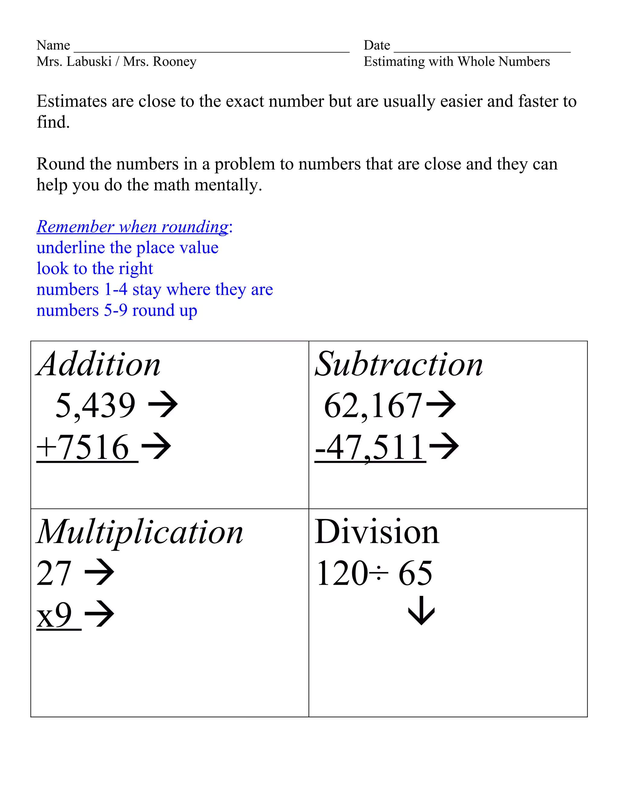 Lesson 1 2 estimating | DOC