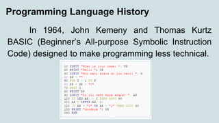 beginner's all-purpose symbolic instruction code... Lesson 1-3 Fundamentals of Programming.pptx