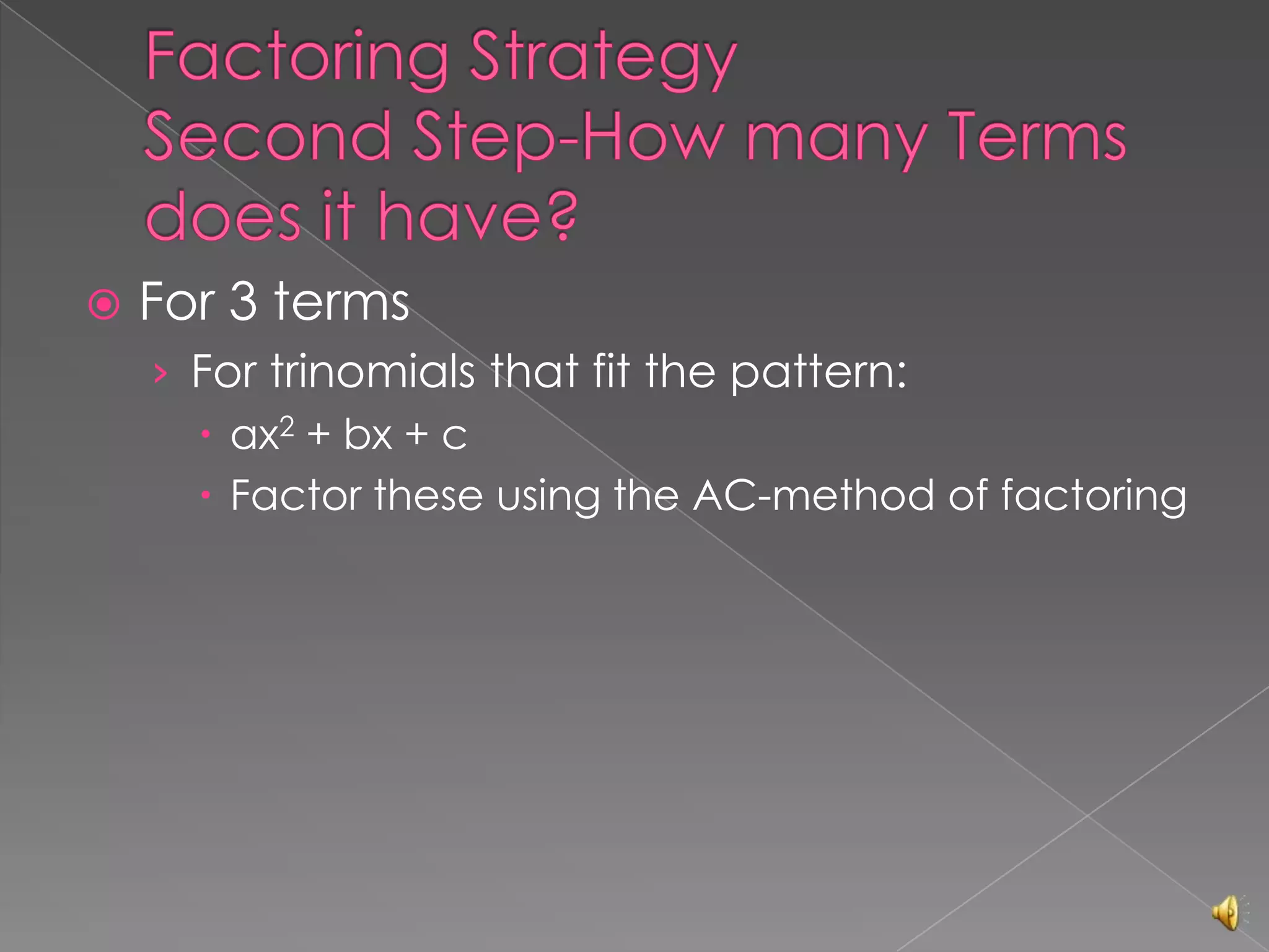 Lesson 1 3 General Factoring Summary PPT Lesson 1 3 general factoring summary ppt