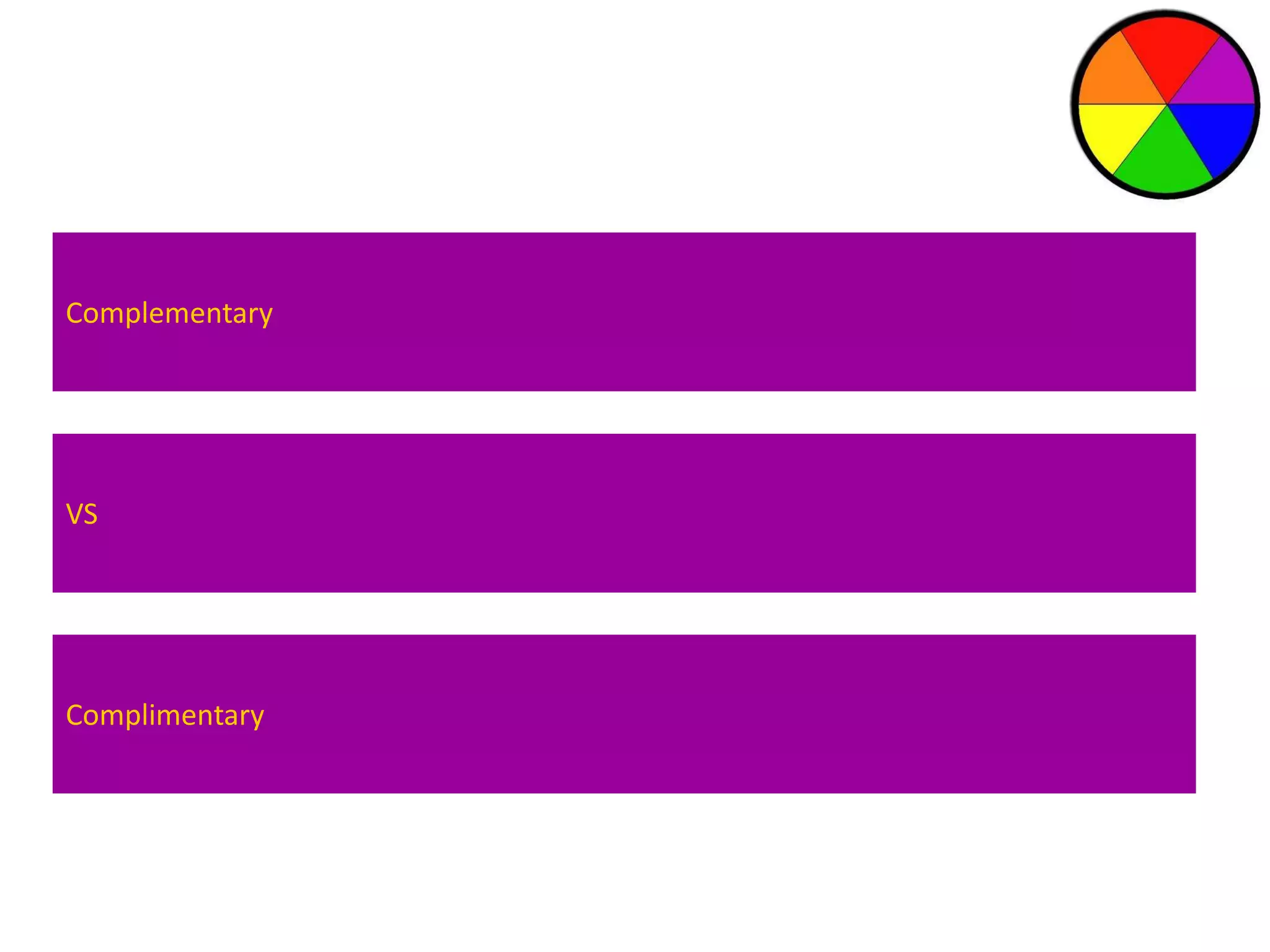 Complementary 
VS 
Complimentary 
 