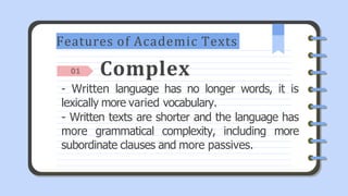 Reading and Writing: LESSON 1 - ACADEMIC TEXT.pptx