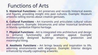 Historical Function Lesson 1 - Arts Appreciation - Humanities and Appreciation | PPTX