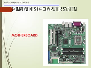 Basic Computer Concept
MOTHERBOARD
 