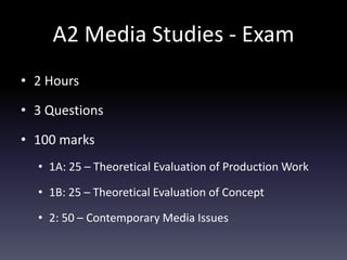 A2 Media Studies - G325-1A Theoretical Evaluation | PDF