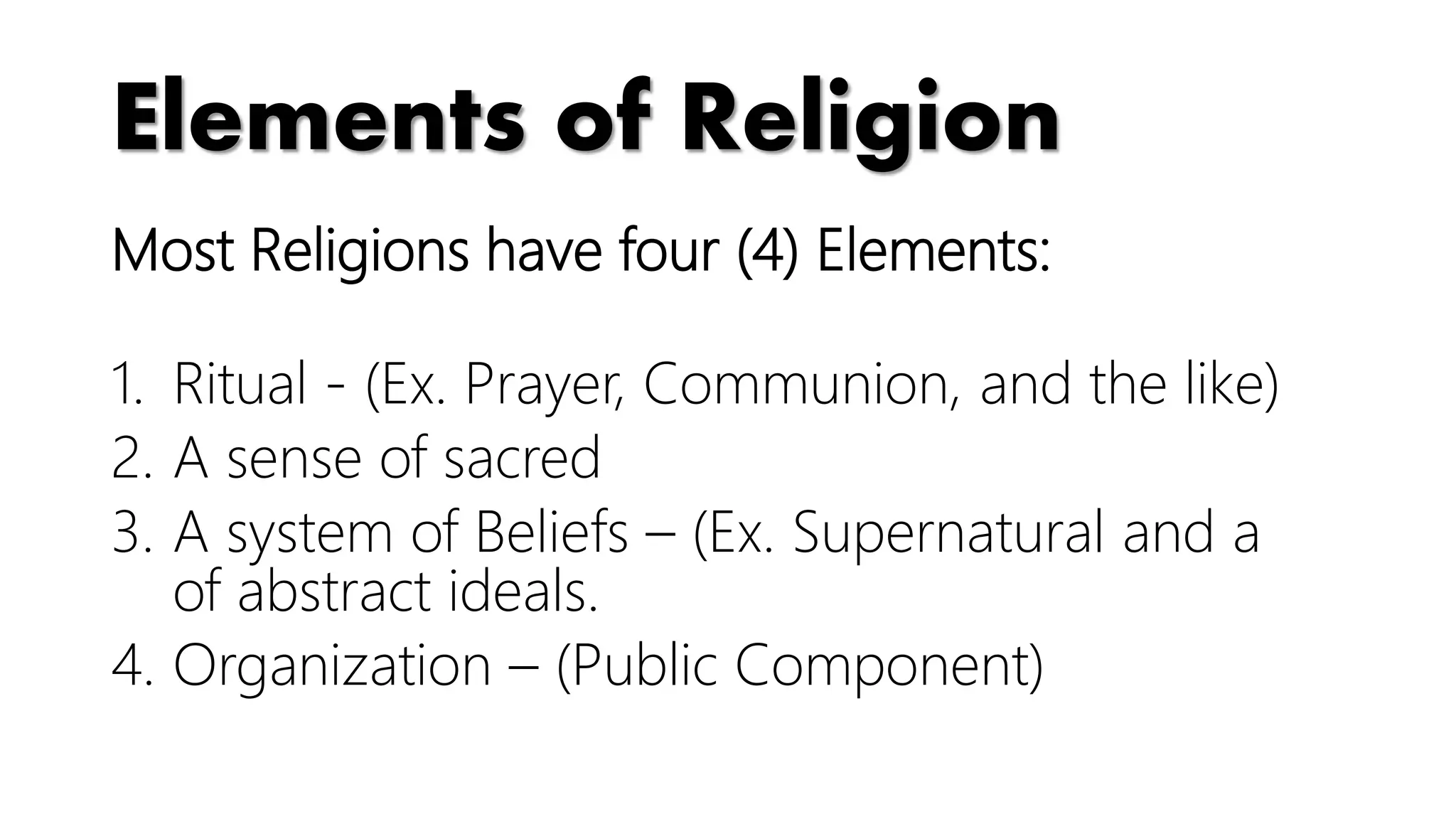 Concept Of Religion PPTX