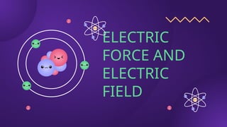 ELECTRIC
FORCE AND
ELECTRIC
FIELD
 