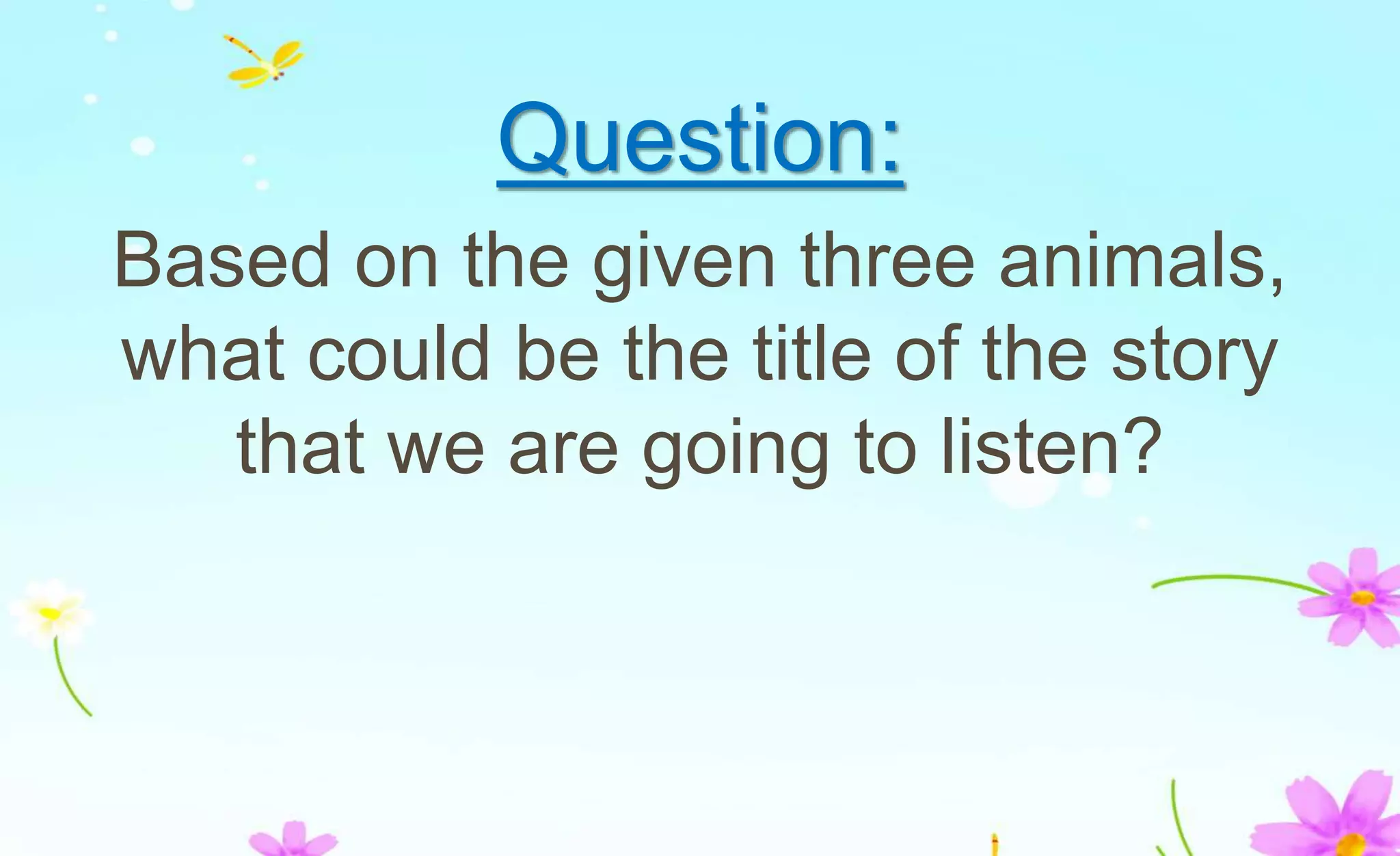 Lesson 1 elements of a fable PPT Lesson 1 elements of a fable PPT