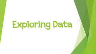 Lesson 1 exploring data | PPTX | Science