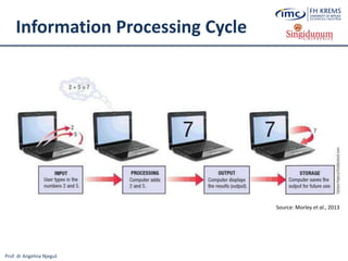 Prof. dr Angelina Njeguš
Information Processing Cycle
Source: Morley et al., 2013
 