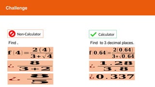 Function Notation- How to Evaluate functions | PPTX