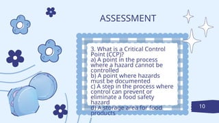 lesson 1 - HAZARD ANALYSIS AND CRITICAL CONTROL POINTS IN FOOD ...